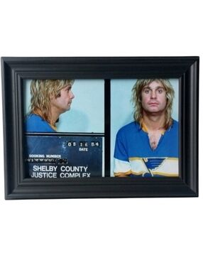 Ozzy Osbourne music  70s 80s rocknroll Black Sabbath Metal Rock Mugshot Retro